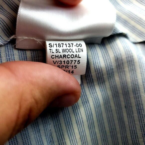 Banana Republic Wool Tailored Slim Fit Basket Weave Dress Pants 36/32 Gray Mid R - Picture 6 of 6